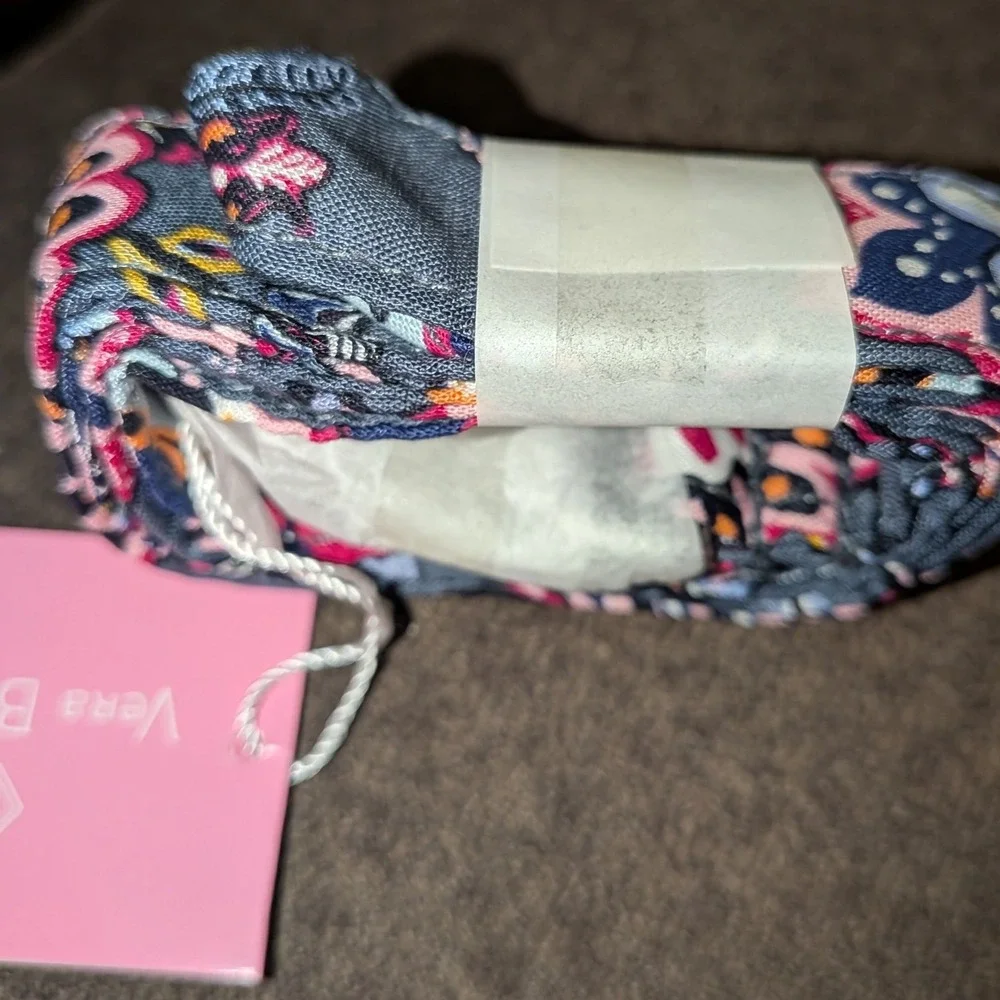 Vera Bradley Wide Lanyard Felicity Paisley Blue Pink Floral 26737-R85 NWT